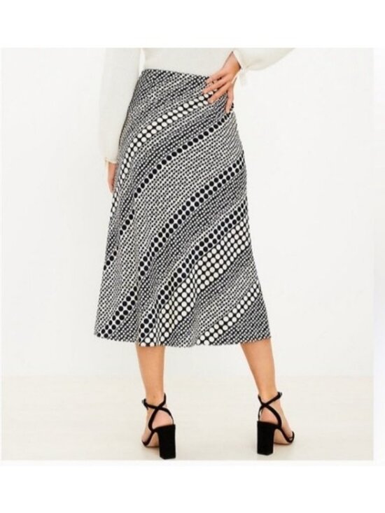 Philosophy Dresses & Skirts - Philosophy Republic Clothing Navy White Polka Dot Midi Skirt A Line Size M